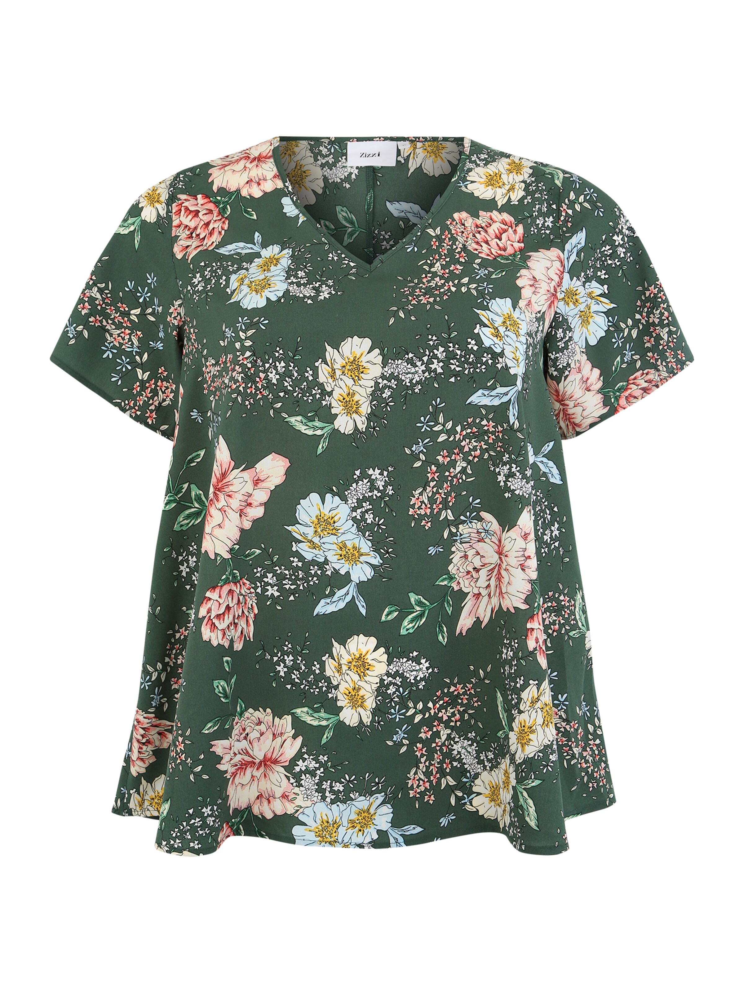 Zizzi - Blouse 'VIOLA' in de kleur Beige