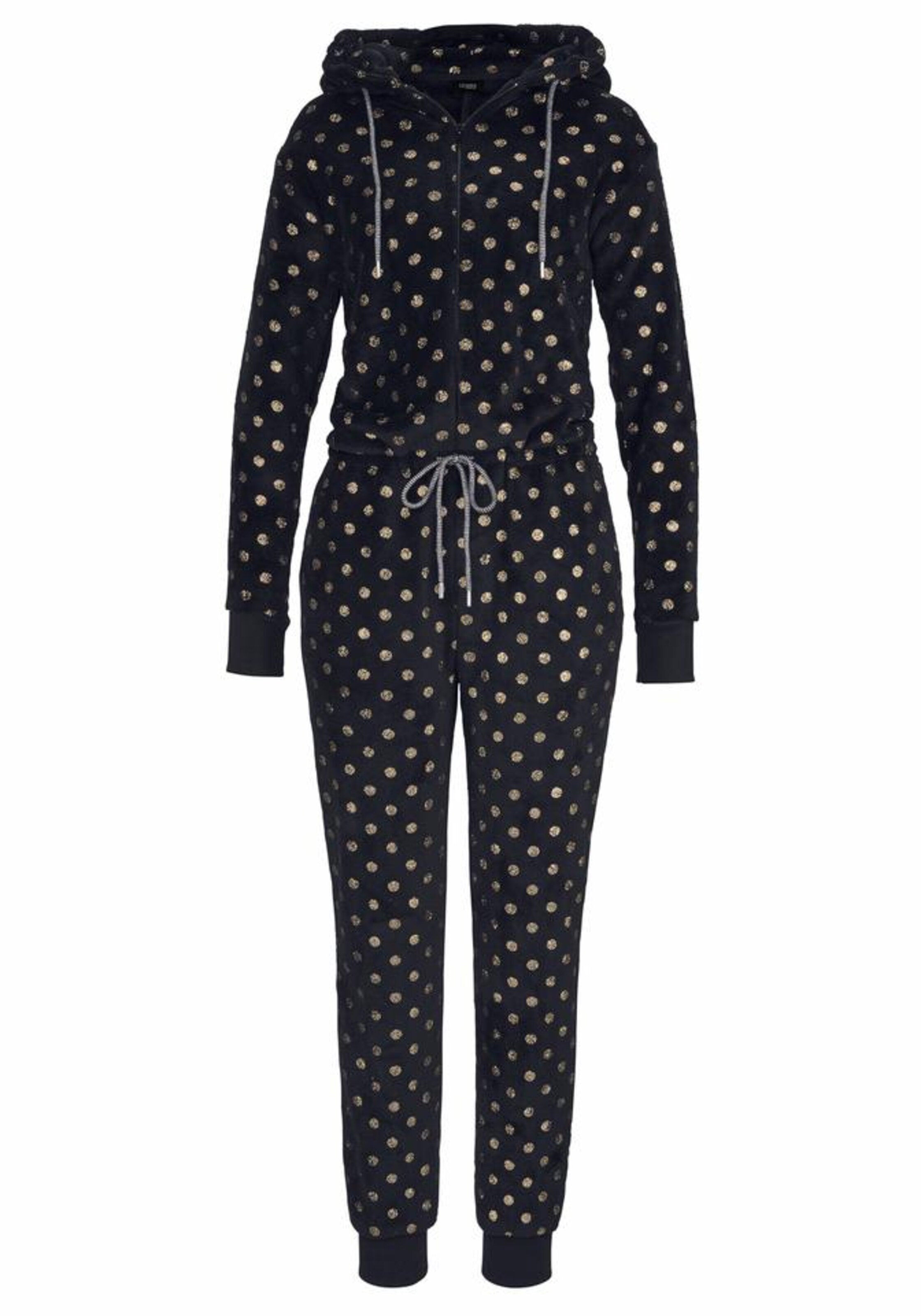 LASCANA - Overall mit goldenen Punkten in schwarz