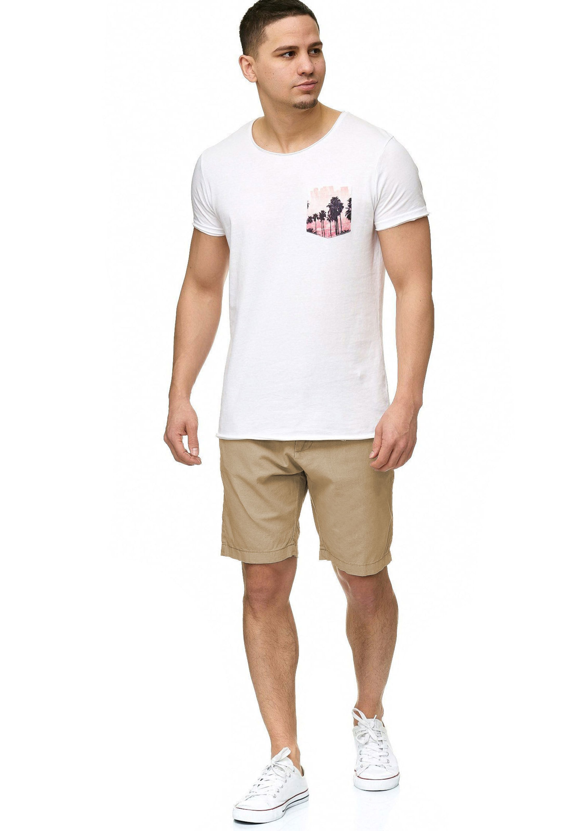 INDICODE JEANS Regular Shorts 'Bowmanville' in Beige