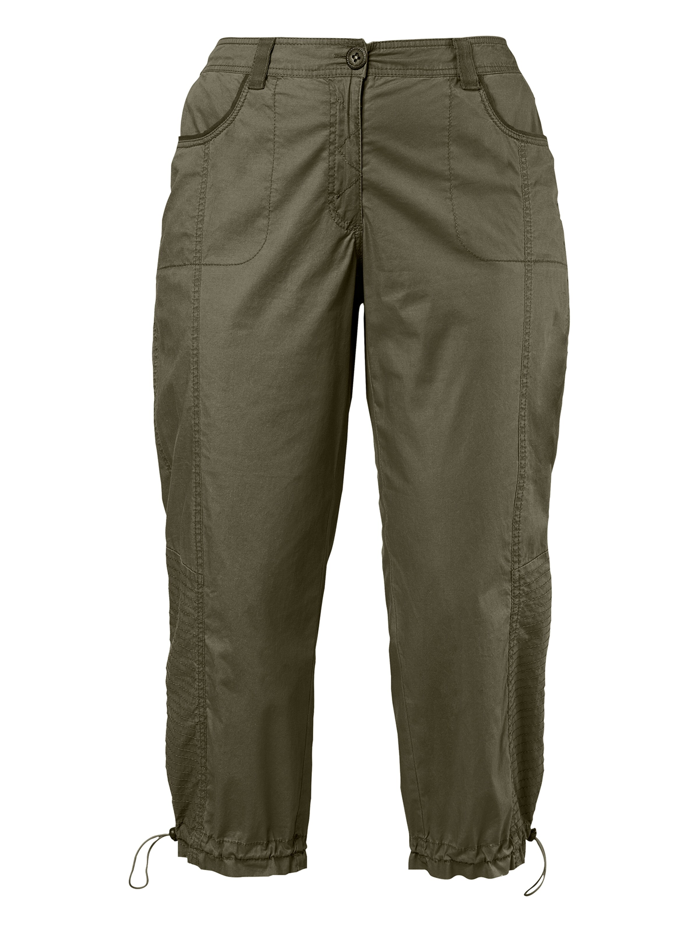 Ulla Popken - Broek in de kleur Olijfgroen