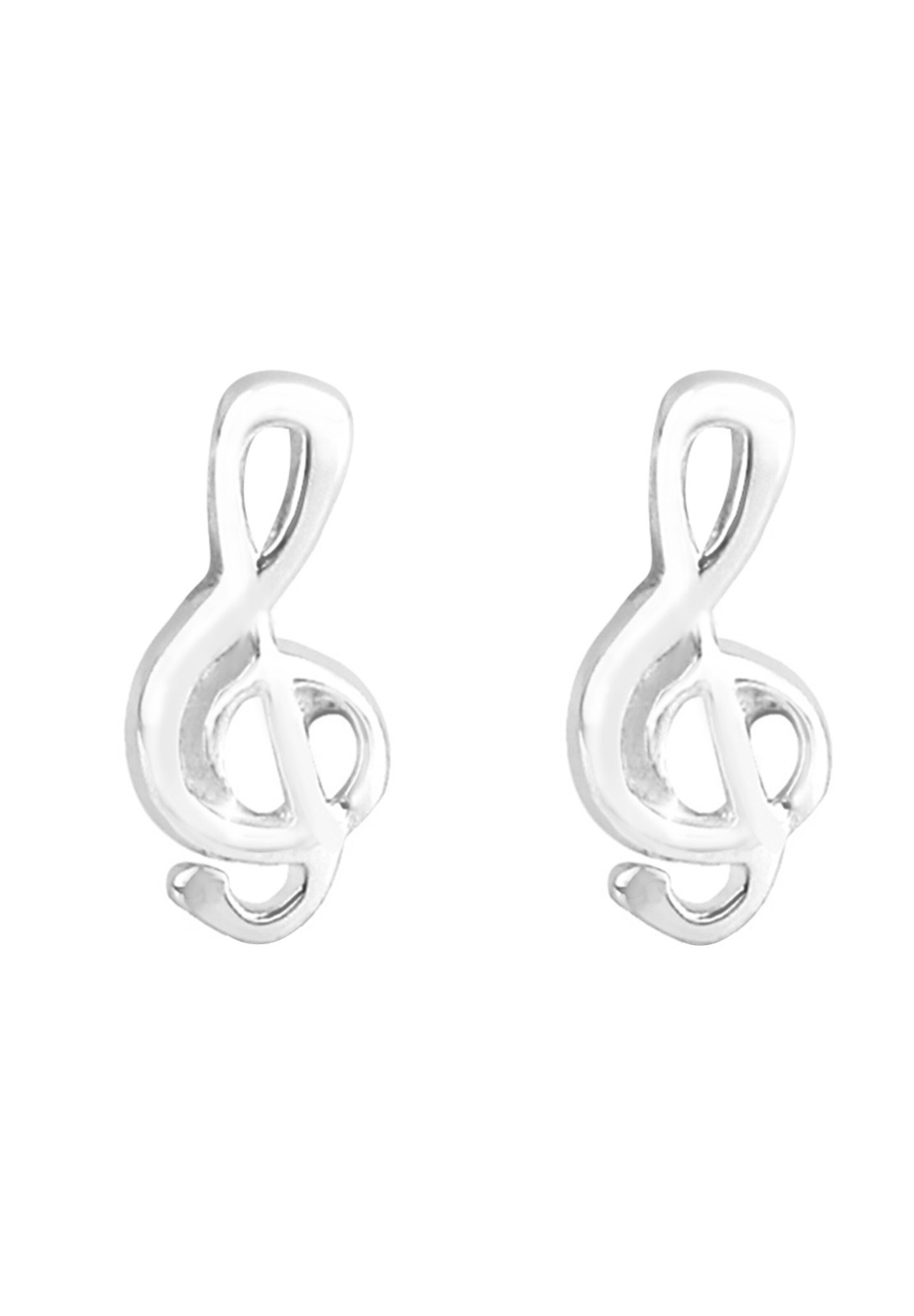 ELLI Earrings 'Notenschlüssel' in Silver: front