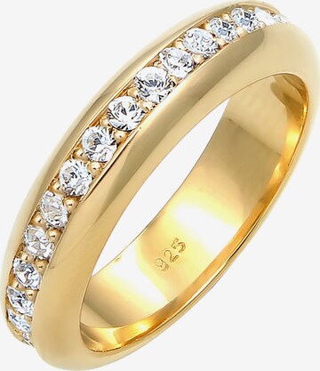 ELLI PREMIUM Ring Cocktailring, Kristall Ring in Gold: predná strana