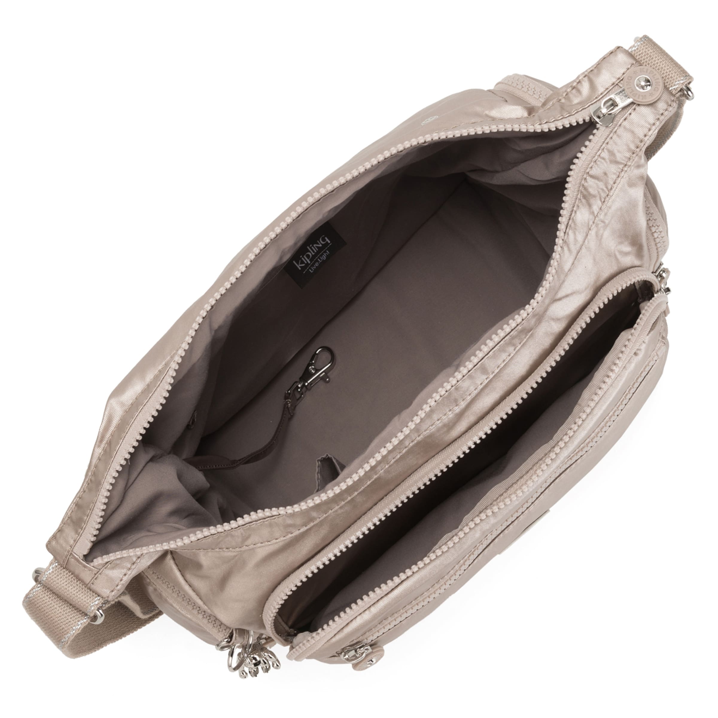 KIPLING - Mala de ombro &#x27;Gabbie&#x27; em ouro