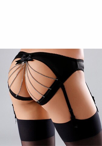 PETITE FLEUR GOLD Crotchless Lingerie in Black