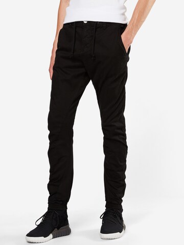 Urban Classics Tapered Trousers in Black: front