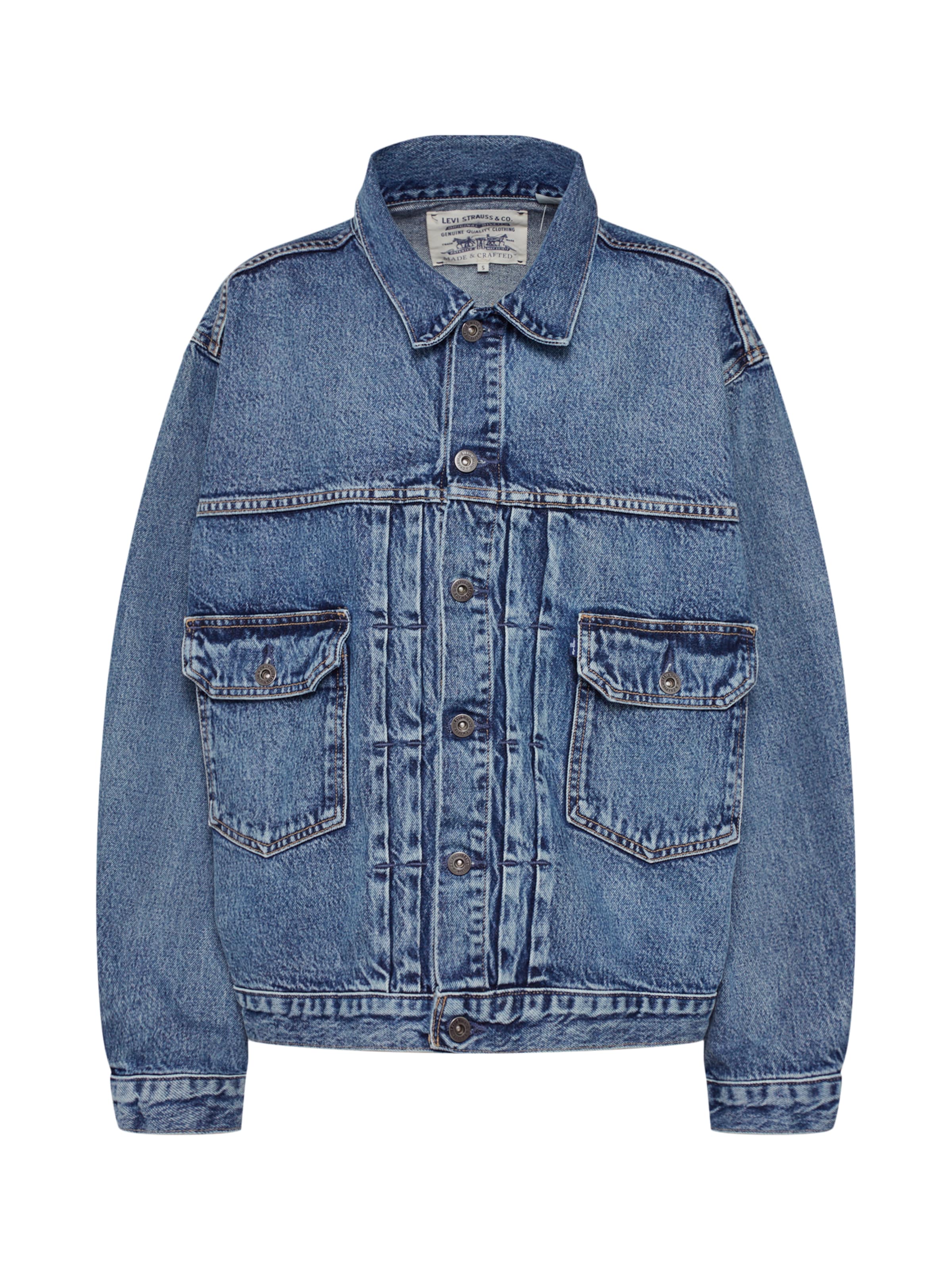 Levi's Made & Crafted - Tussenjas 'Love Letter Trucker' in de kleur Blauw denim