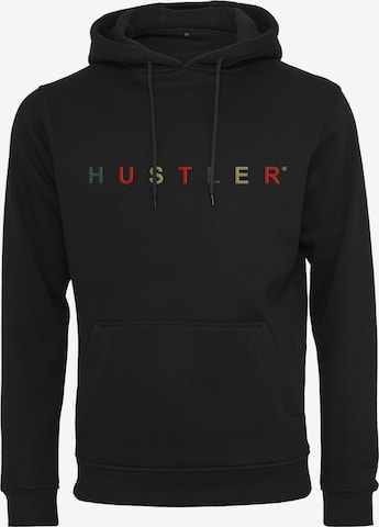 Mister Tee Sweatshirt 'Hustler' in Zwart: voorkant