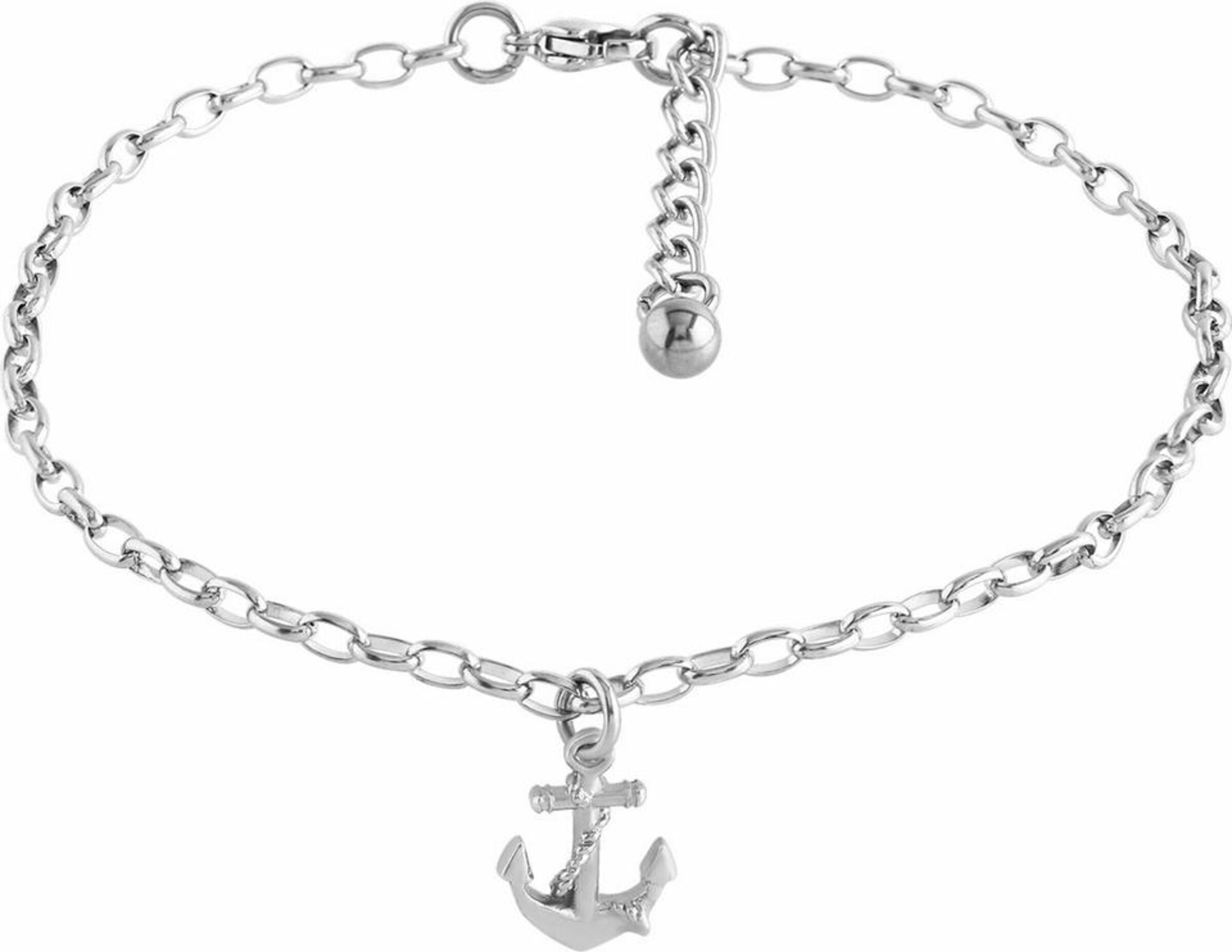 FIRETTI Fußkette »Anker« in Silber: Vorderseite