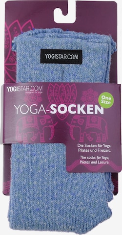 YOGISTAR.COM Yoga-socken in Blau: front