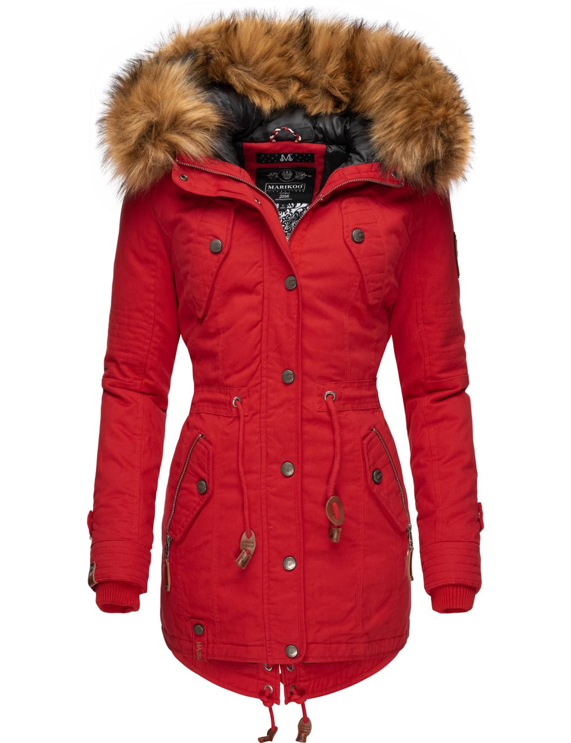MARIKOO Winter parka 'La Viva' in Red: front