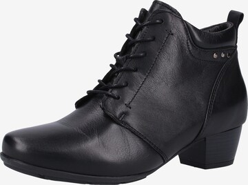 BE NATURAL Schnürstiefelette in Schwarz: predná strana