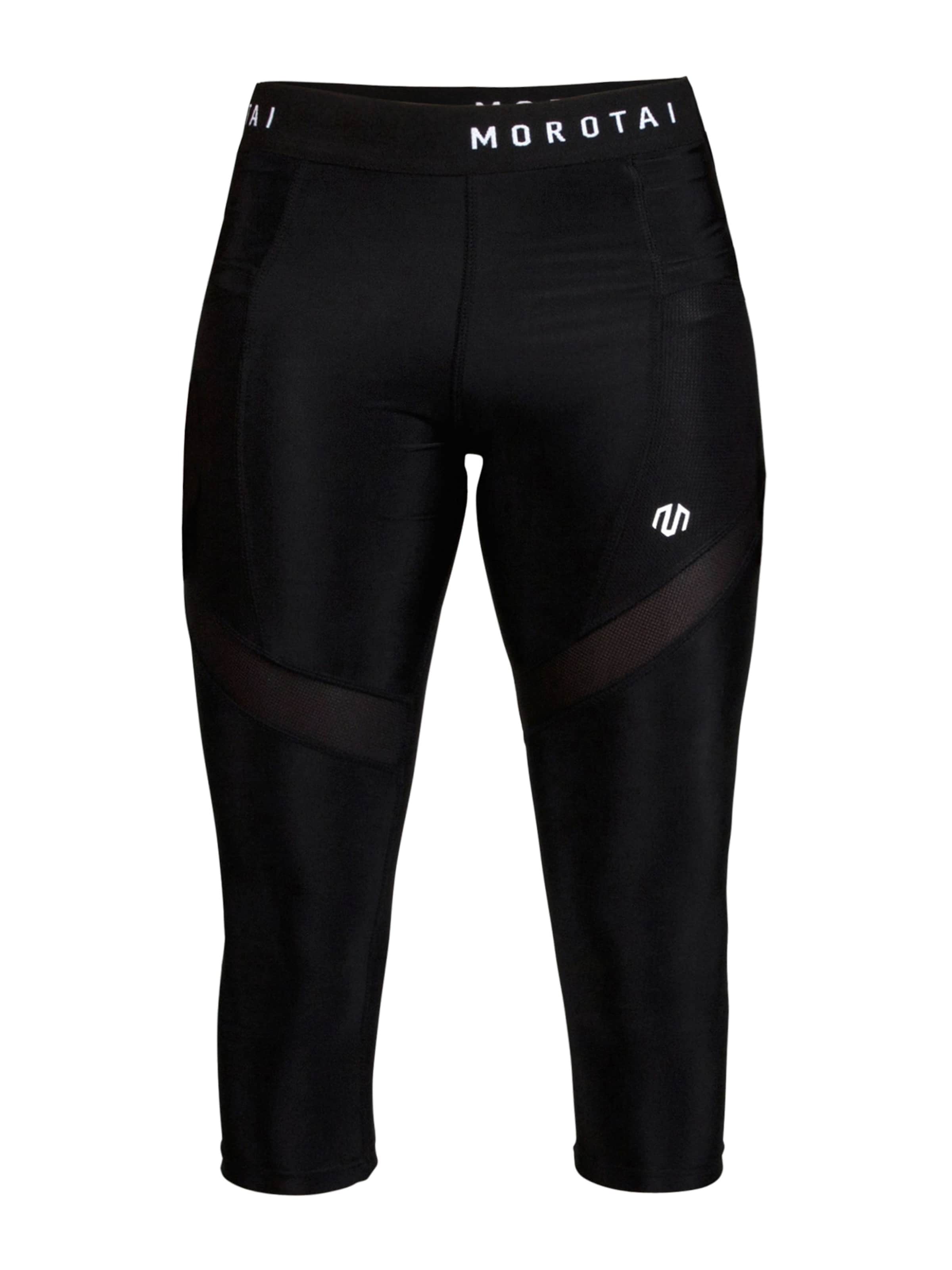 Skinny Pantalon de sport 'Naka' MOROTAI en noir : devant