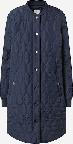 Kaffe Between-Seasons Coat 'Shally' in Blue: front