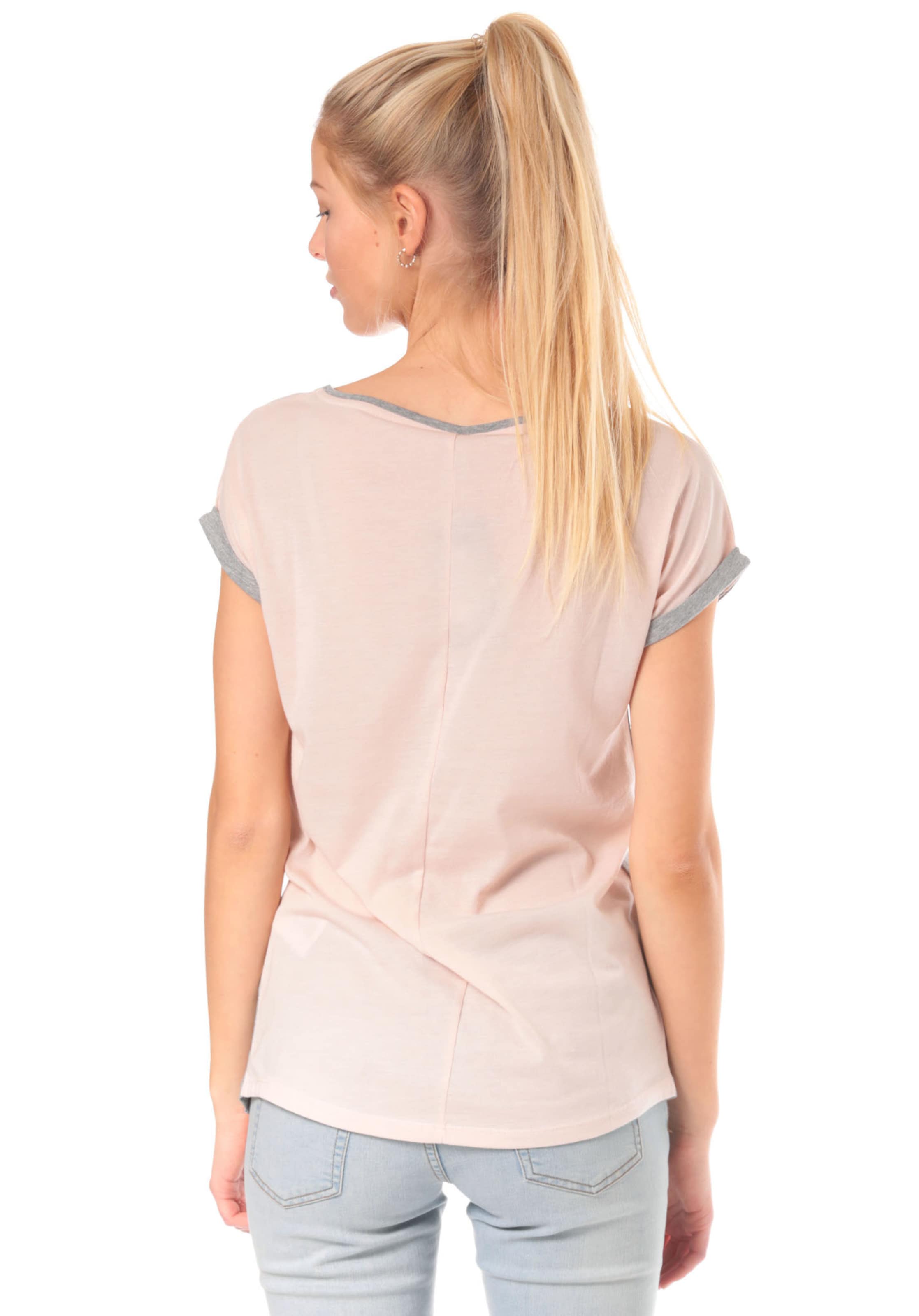 Frauen Shirts & Tops Iriedaily T-Shirt 'Backside' in Graumeliert, Rosa - UI44345