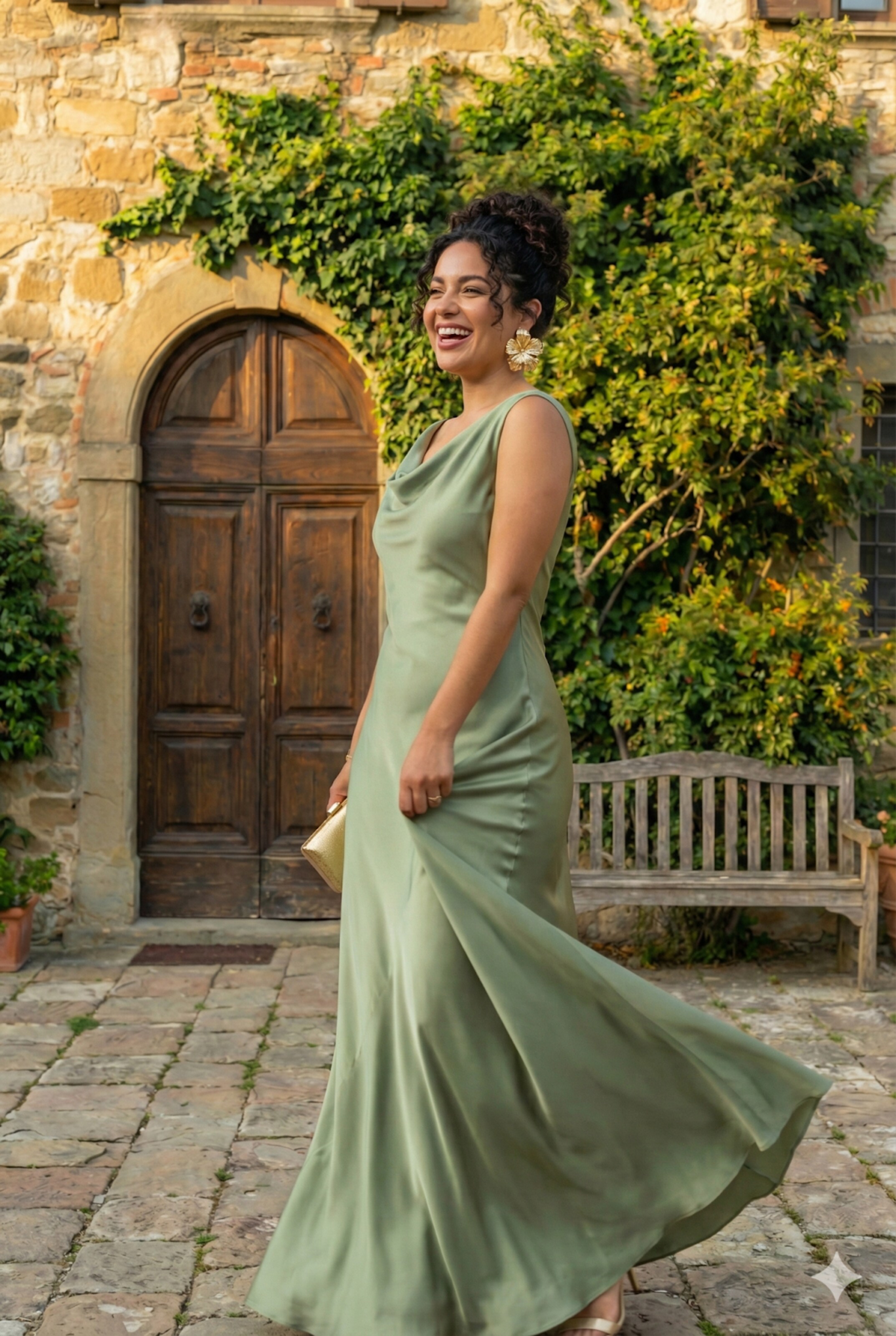 Mariah - Green Dress Guest Look