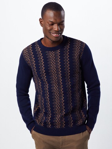 JACK & JONES Sweter 'STANLEY' w kolorze niebieski: przód