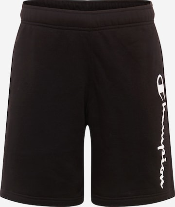 Regular Pantaloni de la Champion Authentic Athletic Apparel pe negru: față