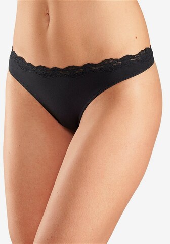 LASCANA Thong in Black: front