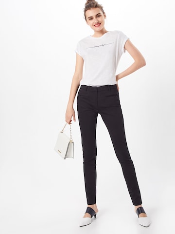 Coupe slim Pantalon 'Marta' TOMMY HILFIGER en noir