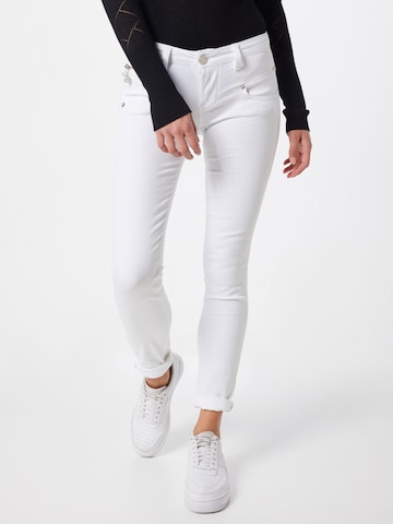 Coupe slim Jean 'Alexa' FREEMAN T. PORTER en blanc : devant