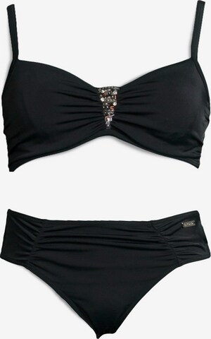 LASCANA - Clásico Bikini en negro: frente