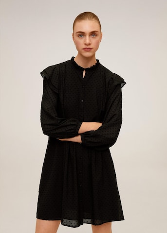 Robe-chemise 'Bobo' MANGO en noir : devant