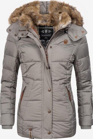 MARIKOO Winter Jacket 'Nekoo' in Grey: front