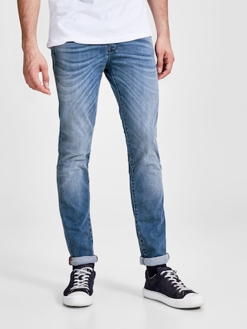 Slimfit Jeans 'Glenn' de la JACK & JONES pe albastru: față