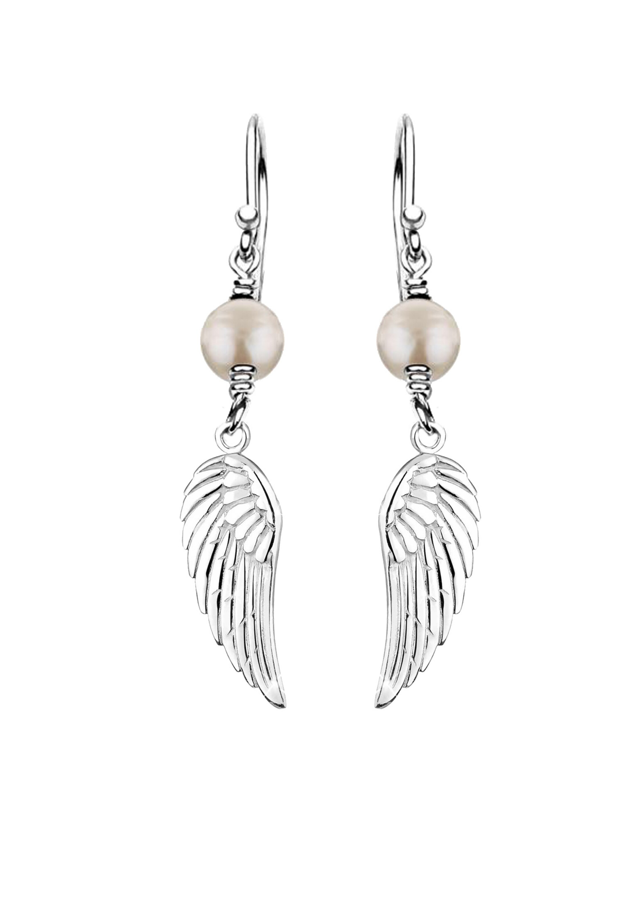 Nenalina Ohrringe 'Feder' in Silber: Vorderseite