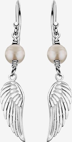 Nenalina Earrings 'Feder' in Silver: front