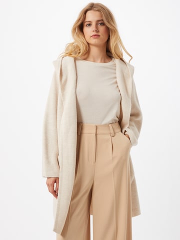 Zwillingsherz Knit Cardigan 'Annabell' in Beige: front