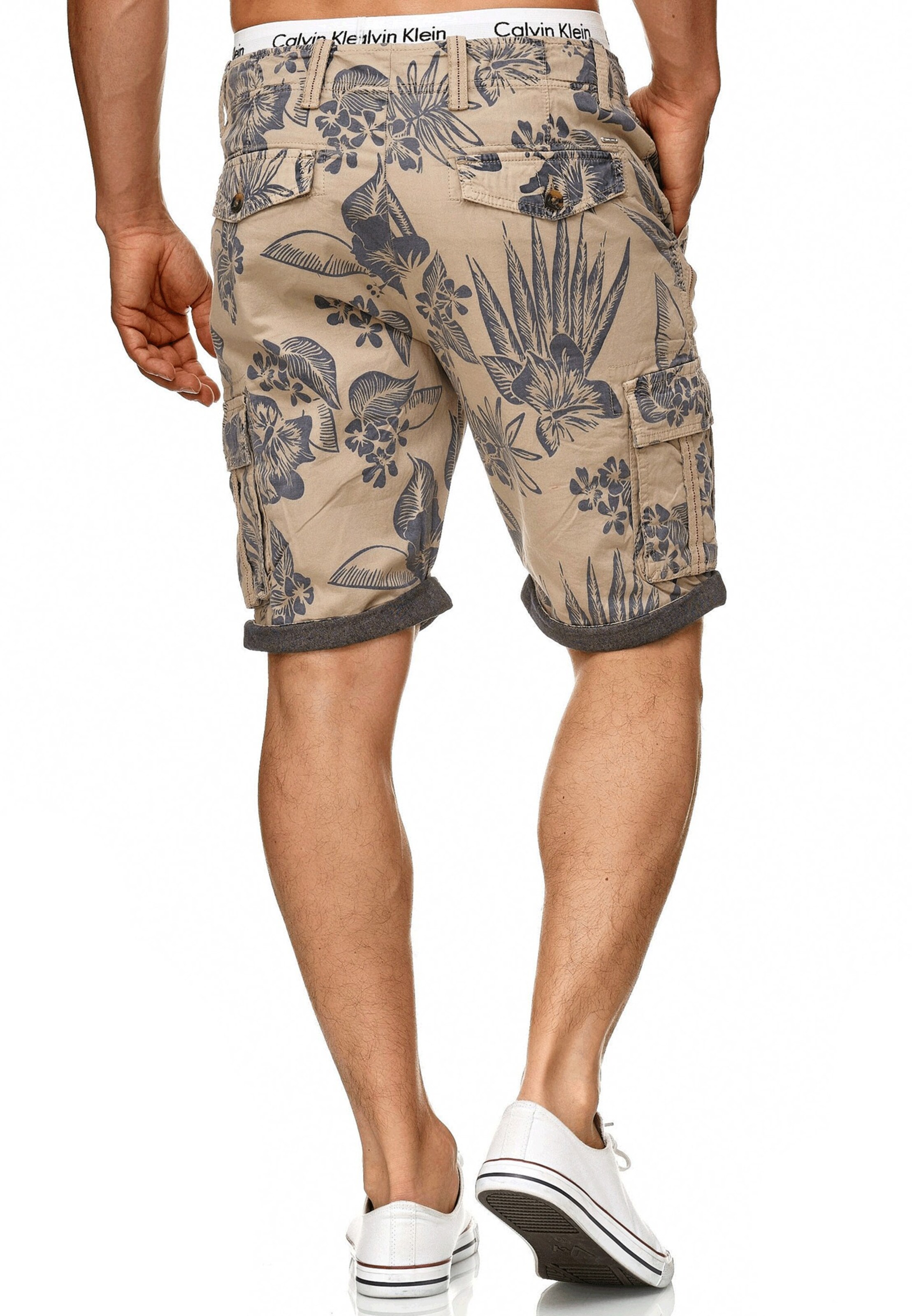 INDICODE JEANS Regular Cargo trousers 'Albert' in Beige