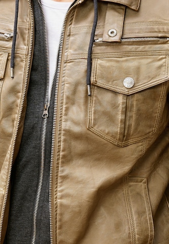 INDICODE JEANS Between-Season Jacket 'Aaron' in Beige