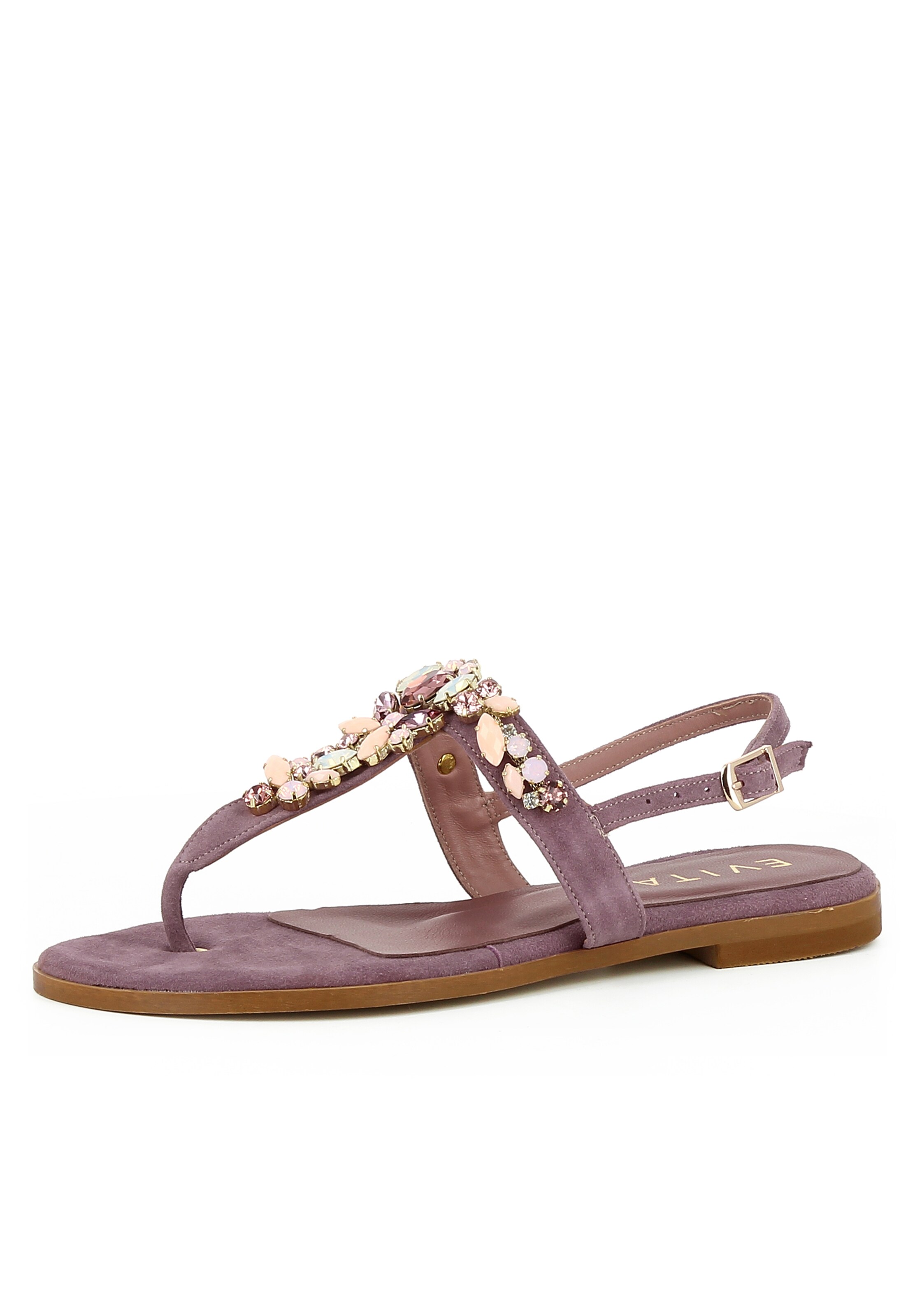 EVITA T-bar sandals 'OLIMPIA' in Purple: front
