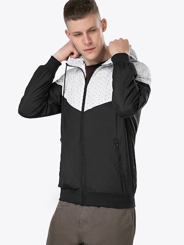 Urban Classics Between-season jacket in Black: front