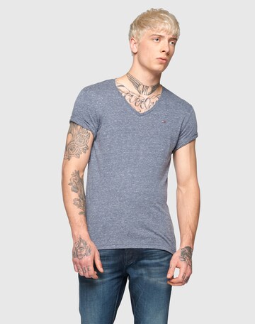 Tommy Jeans Shirt 'Original Melange' in Blue: front