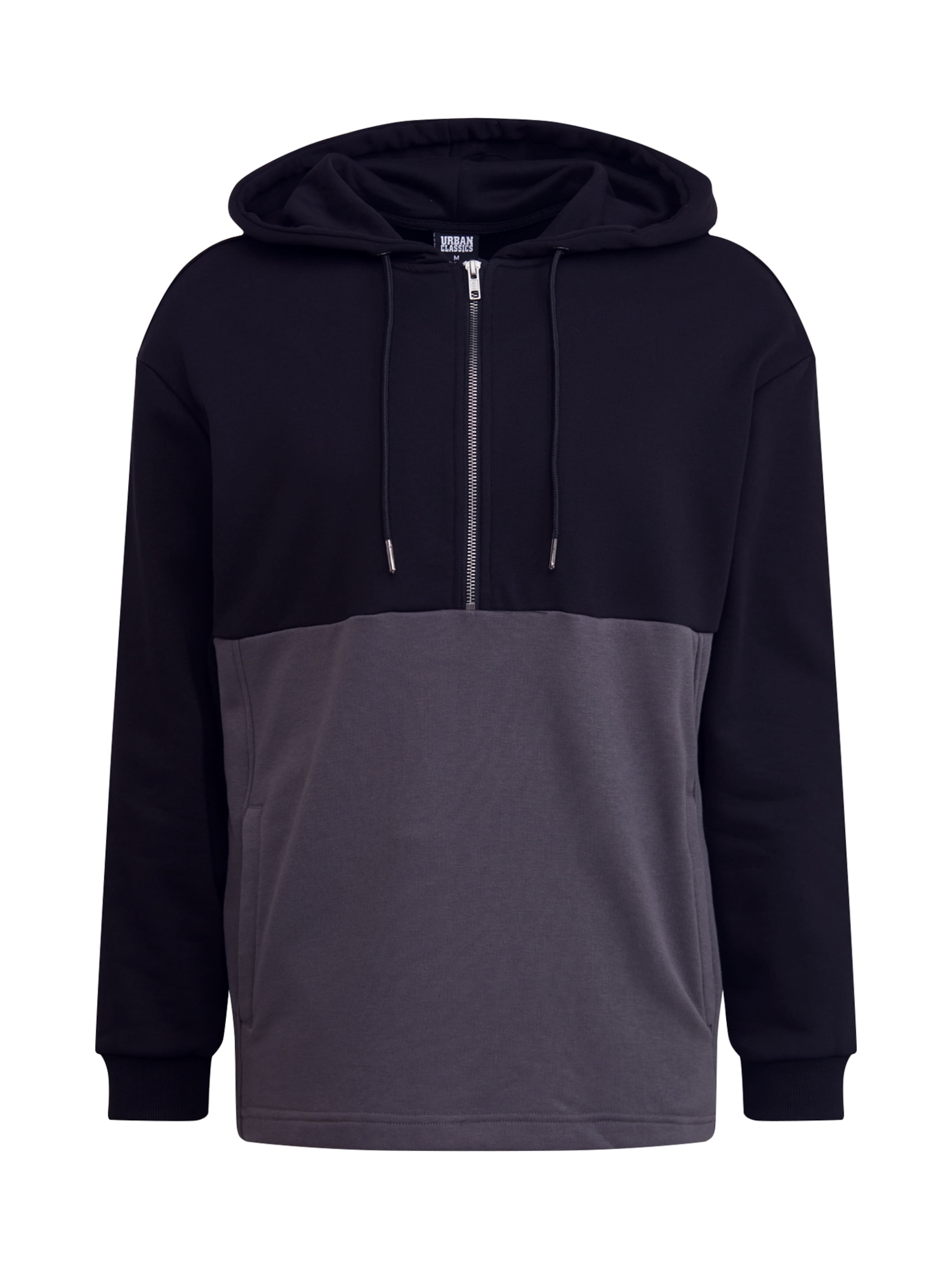 Urban Classics Regular fit Sweatshirt in Zwart: voorkant