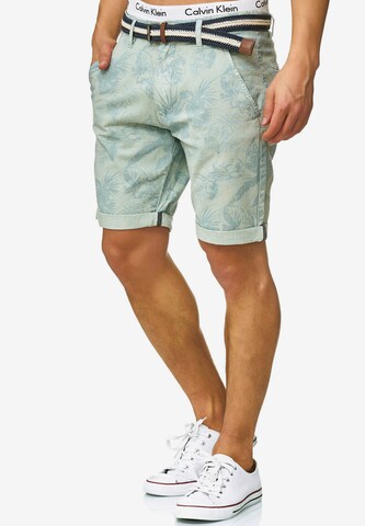 INDICODE JEANS Regular Shorts 'Curtain' in Grün: predná strana