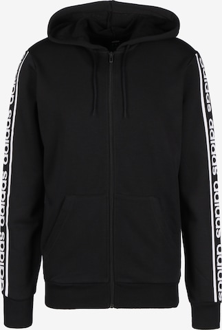 ADIDAS PERFORMANCE Athletic Zip-Up Hoodie 'Celebrate The 90s Branded' in Black: front