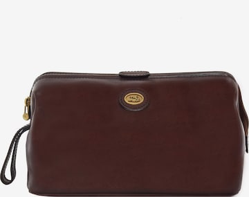 The Bridge Toiletry Bag in Brown: front