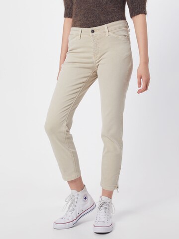 Coupe slim Jean 'DREAM CHIC' MAC en beige : devant