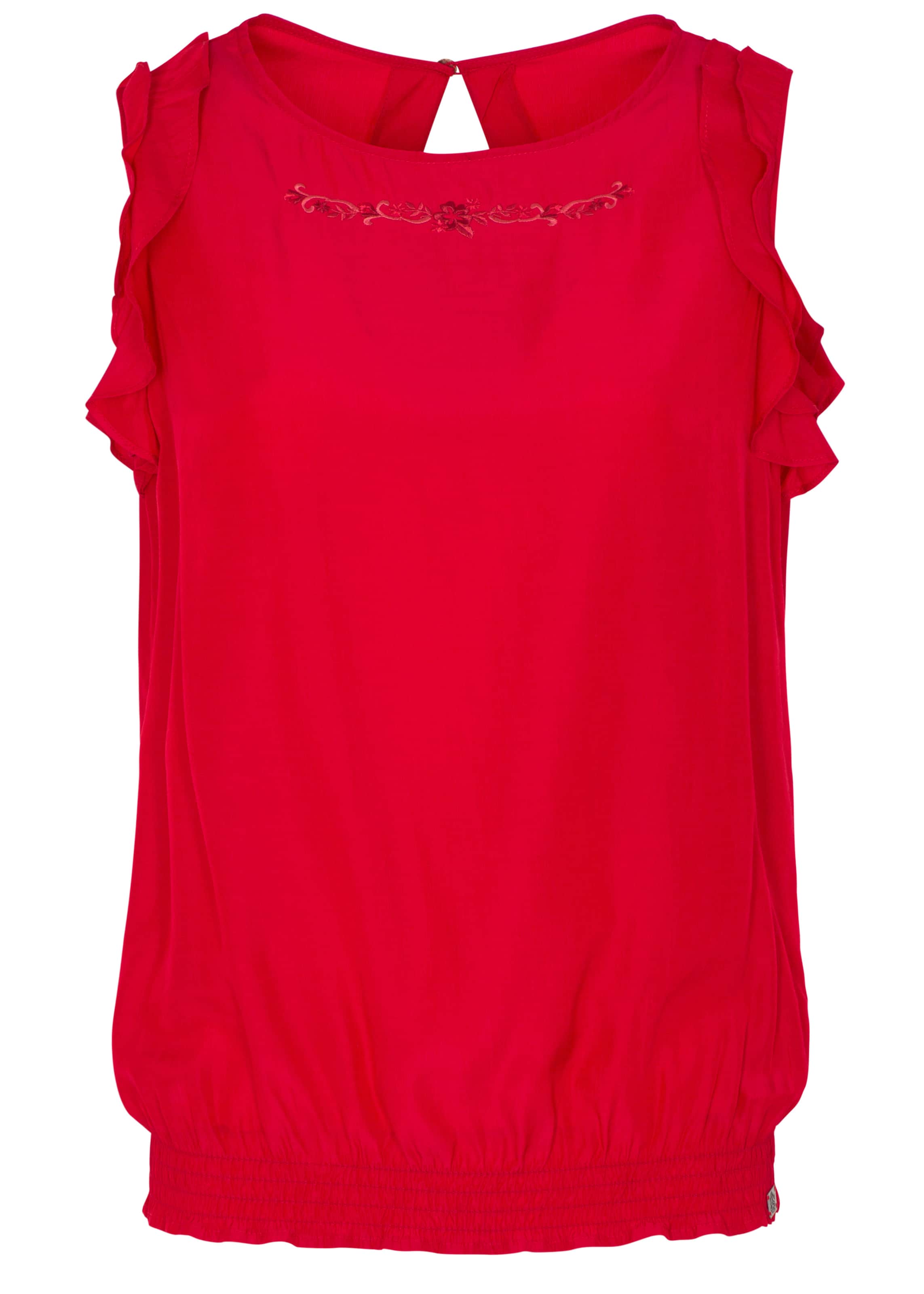 SPIETH & WENSKY - Trachtenbluse 'Kerze' in dunkelrot