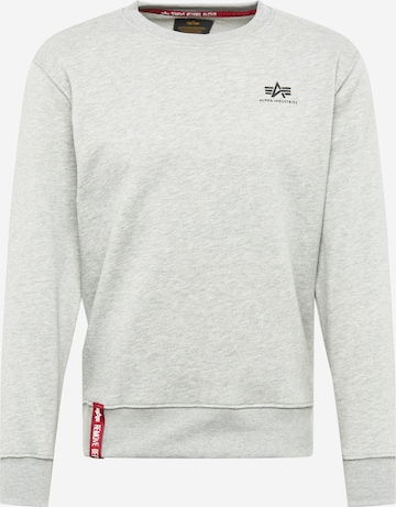 Sweat-shirt ALPHA INDUSTRIES en gris : devant