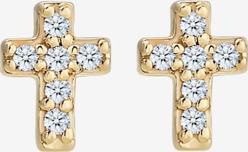 Elli DIAMONDS Earrings 'Kreuz' in Gold