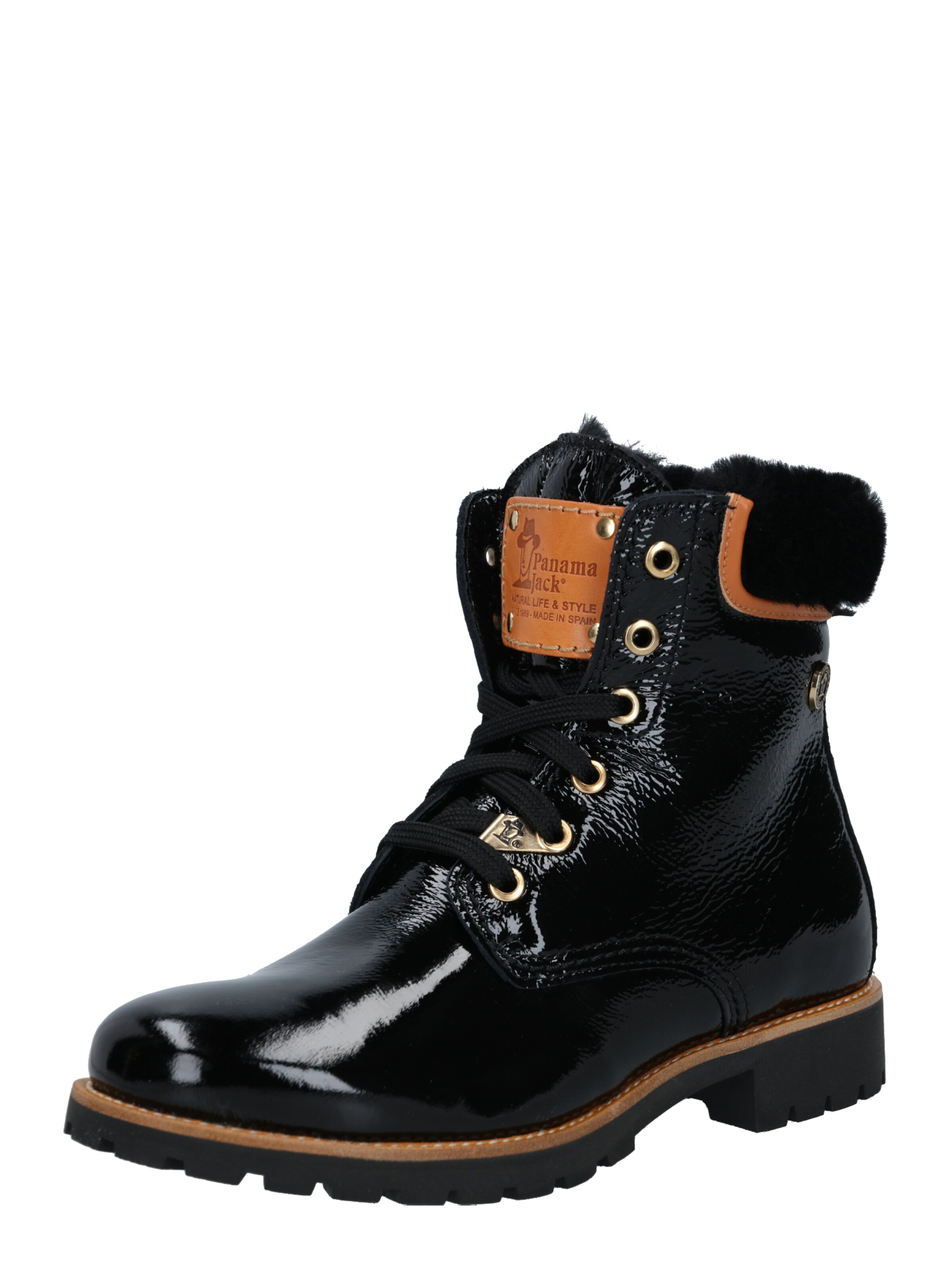 PANAMA JACK Lace-Up Ankle Boots 'Panama' in Black: front