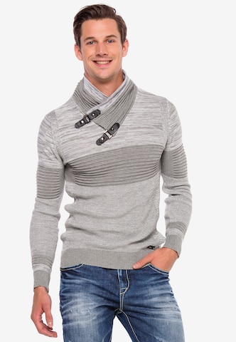 CIPO & BAXX Sweater in Grey: front