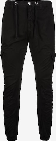 Urban ClassicsCargo hlače - crna boja: prednji dio