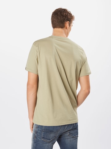 T-Shirt ALPHA INDUSTRIES en vert : derrière