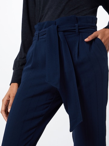 TOM TAILOR Tapered Paperbag-Hose mit Gürtel in Blau