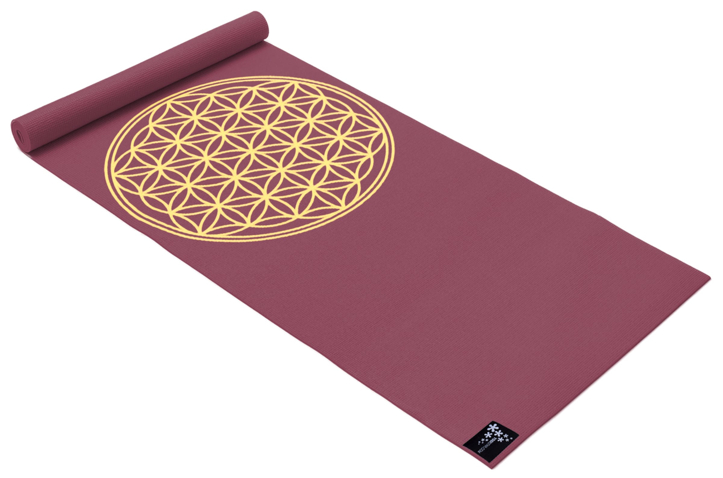 YOGISTAR.COM Yogamatte 'Basic Flower Of Life' in Rot: Vorderseite